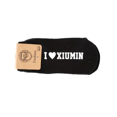 XIUMIN EXO с именами членов группы печати XIUMIN SUHO LAY BAEKHYUN CHEN CHANYEOL D.O. Носки-лодочки короткие носки LJJ197 - Цвет: XIUMIN