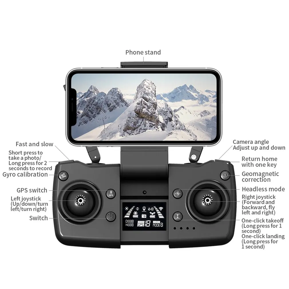 

NEW L800Pro RC Drone GPS 6k Professional HD Dual Camera Brushless Aerial Photography Wifi Foldable Quadcopter 1.2 KM Distance