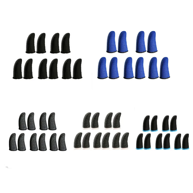 

5 Pair Phone Games Sweat-Proof Finger Gloves Thumbs Cover Anti-slip Cot Sleeve for PUBG Touch Screen Game Practical Access