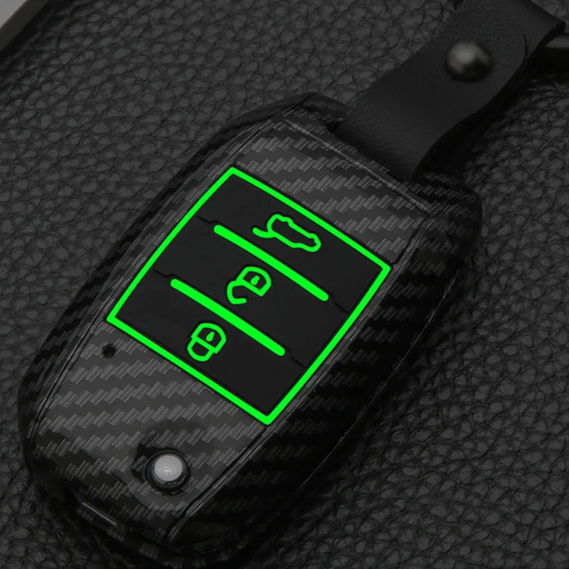 Чехол для автомобильного ключа из углеродного волокна с дистанционным
