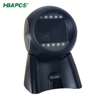 hbapos wireless qr code scanner 2d usb wired automatic scanning desktop barcode reader for inventory pos terminal supermarket