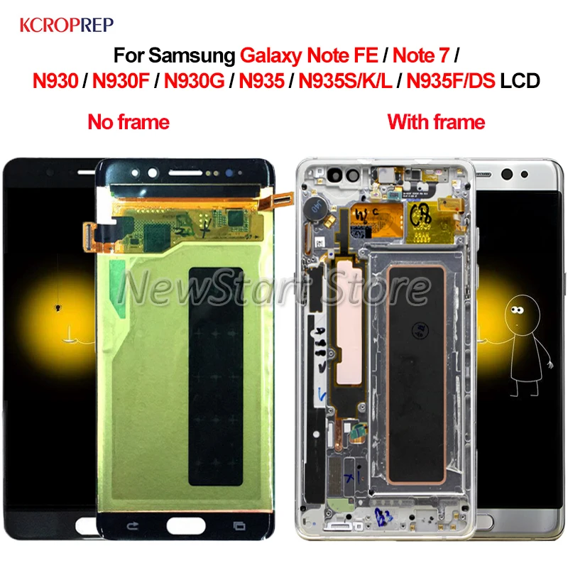 Для samsung Galaxy Note FE 7 N930 N935 ЖК-дисплей сенсорный экран дигитайзер в сборе для samsung Note 7 FE N930F N935F/DS lcd