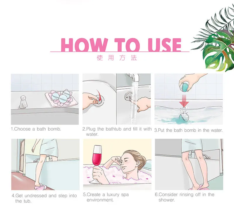 Соль для ванны с шариком глубоководной морской 1 шт. эфирное масло тела розой