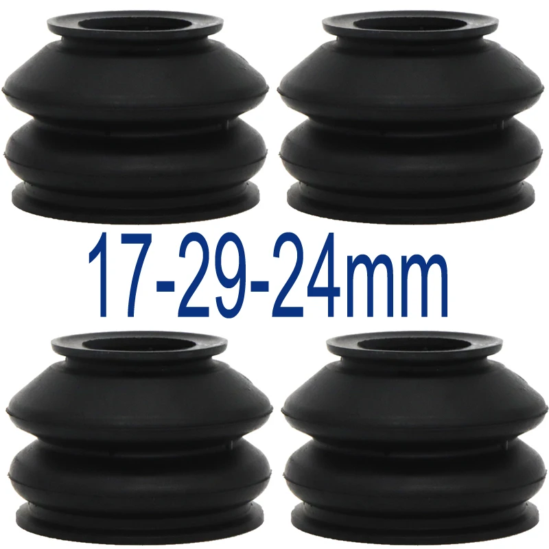 

4x 17-29-24MM Turn To Rod Control Arms Ball Joint Head Dust Rubber Cover Track For Car Suspension Steering Parts Accessories