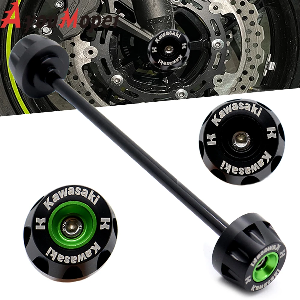 

Front Axle Fork Crash Slider For KAWASAKI ZX6R NINJA 650 1000 Z650 Z1000SX Versys 650 Motorcycle Accessories Wheel Protector Pad