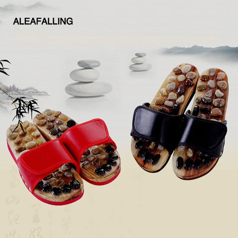 Шлепанцы для девочек и мальчиков массажные тапочки с нефритовым агатом подошвой