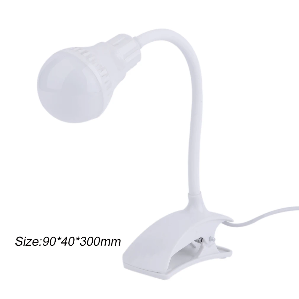 

ICOCO Clip-on LED Desk Lamp Light USB LED Table Reading Lamp White Press-button Switch Light Flexible LED Clip Keyboard Lamp