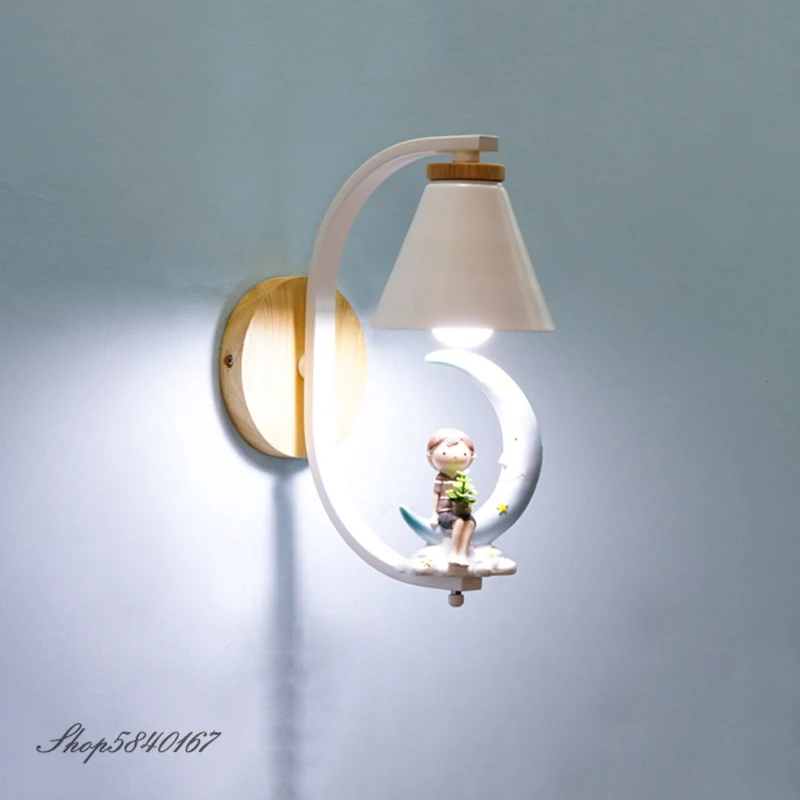 Детский Светильник в виде Луны настенные светильники для дома детей девочек