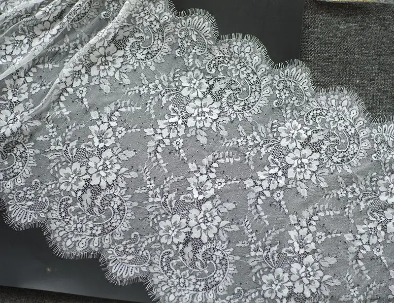 45 см в ширину и 3 м длину европейская кружевная ткань с ресничками одежда сделай