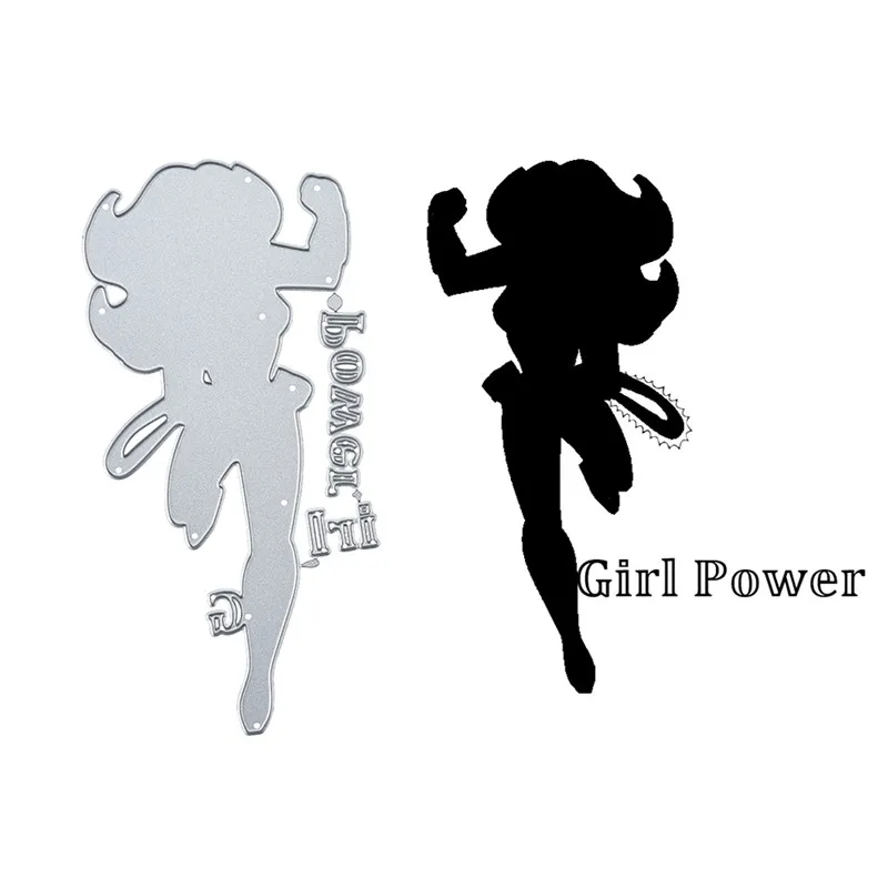 Naifumodo Girl power металлические режущие штампы для бега спорта сделай сам новинка 2019