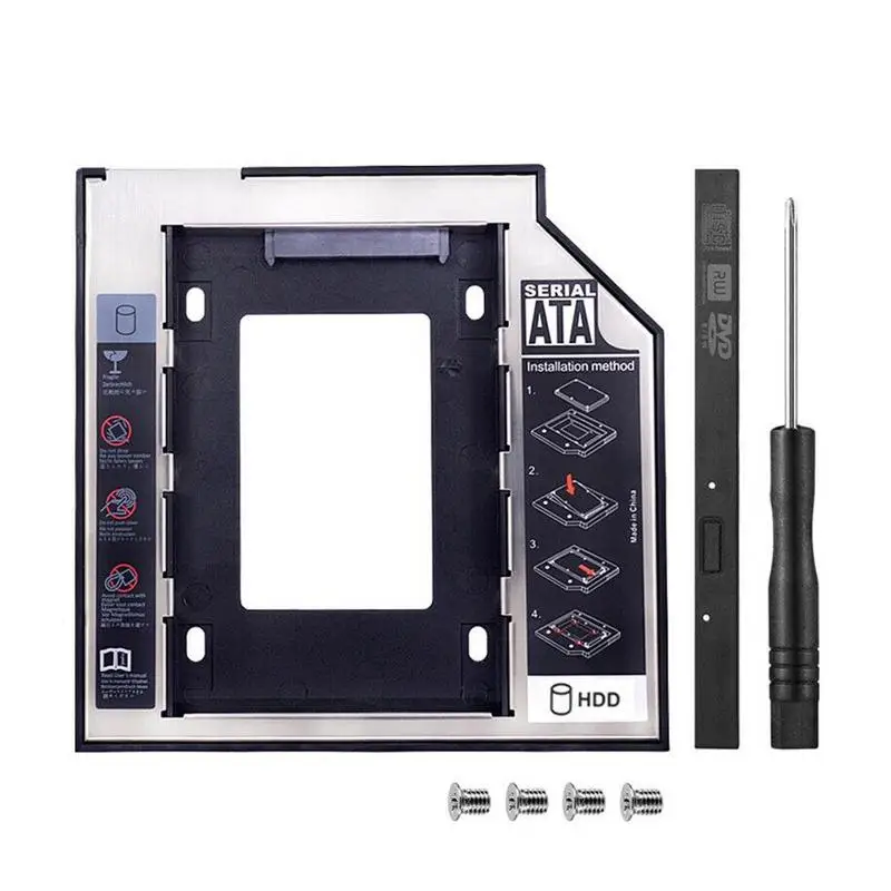 2nd HDD Caddy 9,5 мм SATA на SATA 3,0 для 2," 2 ТБ SSD Корпус HDD жесткий диск Корпус для ноутбука нечетный DVD-ROM Оптический отсек