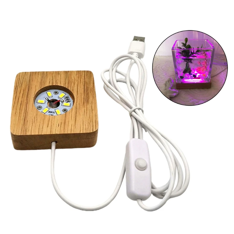 Ручной работы изготовления квадратных заготовок из дерева светодиодный