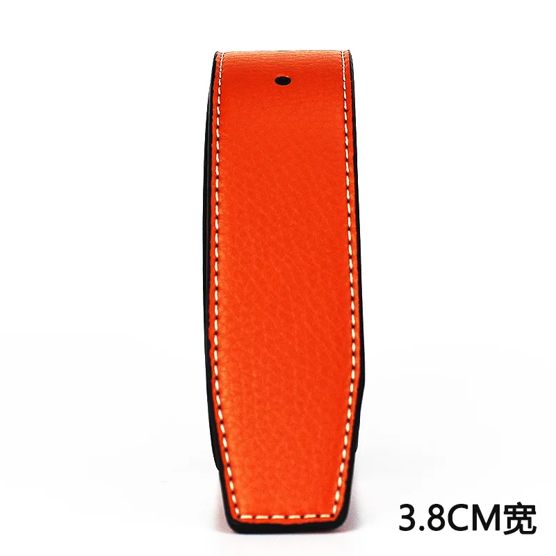 

3.2cm Width Genuine Leather Belt No Buckle Designer Belts Men High Quality Leather Strap For Automatic Buckle
