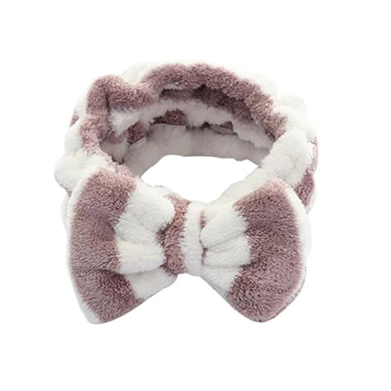 Новое поступление обруч для волос Женский с милым бантом из кораллового бархата