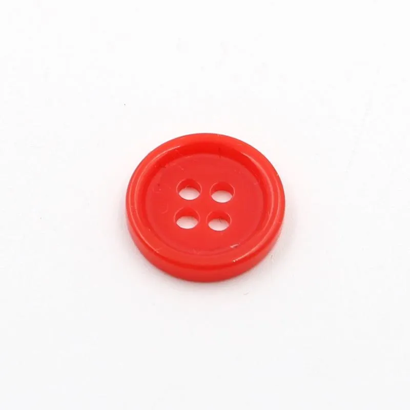 Цветные полимерные мини кнопки круглые плоские задние Швейные Кнопки 4 отверстия
