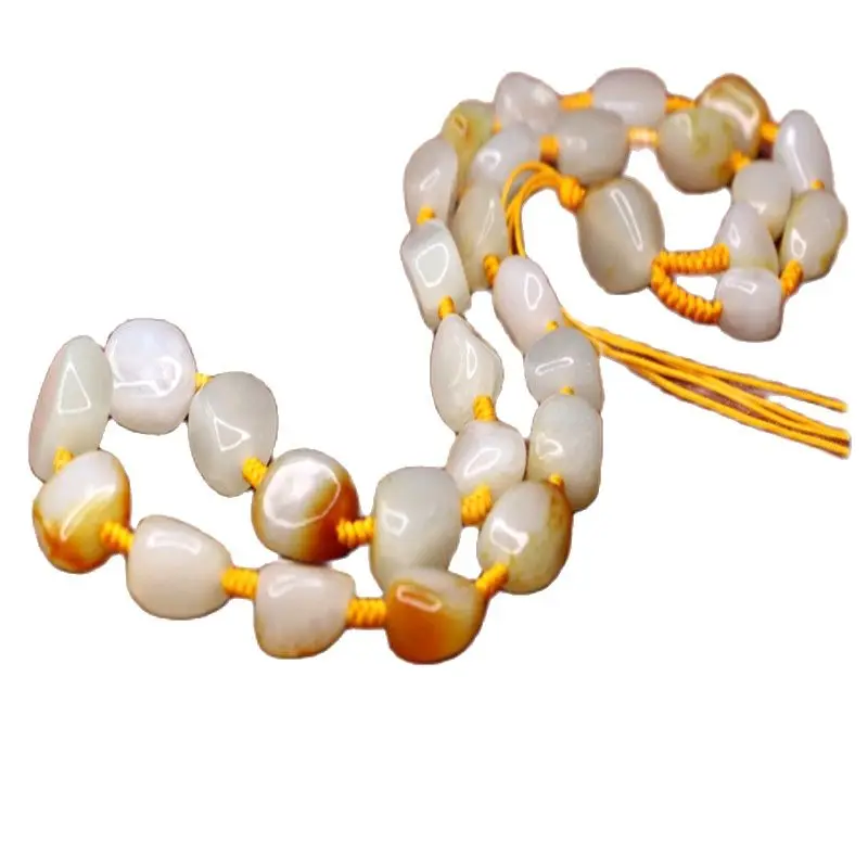 

Ожерелье с нефритом, из необработанной кожи с Горным камнем