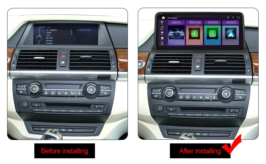 Wireless Apple CarPlay and Android Auto Car Multimedia Screen For BMW X5 X6 E70 E71 2007-2017 CCC CIC Head Unit GPS IOS IPhone | Автомобили