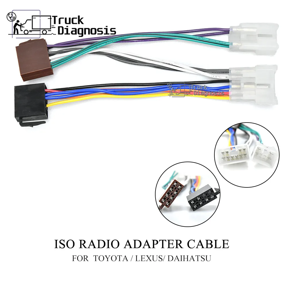 

12-022 ISO RADIO ADAPTER CABLE FOR FOR TOYOTA 1984+ LEXUS 1991+ DAIHATSU 1985+