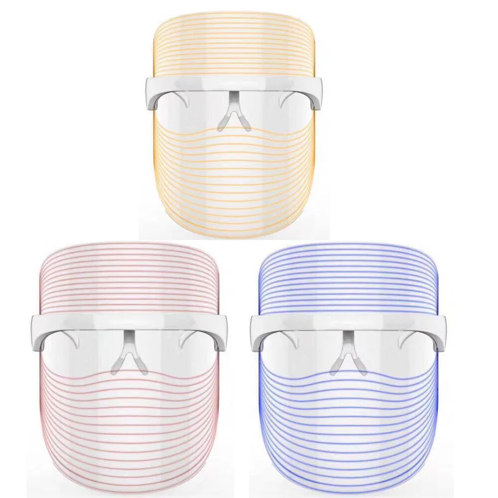 Светодиодная фотонная маска для лица косметическая терапия омоложение