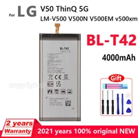 original bl t42 battery for lg v50 thinq 5g v50thinq bl t42 lm v500 v500n v500em v500xm mobile phone bateria wtih free tool