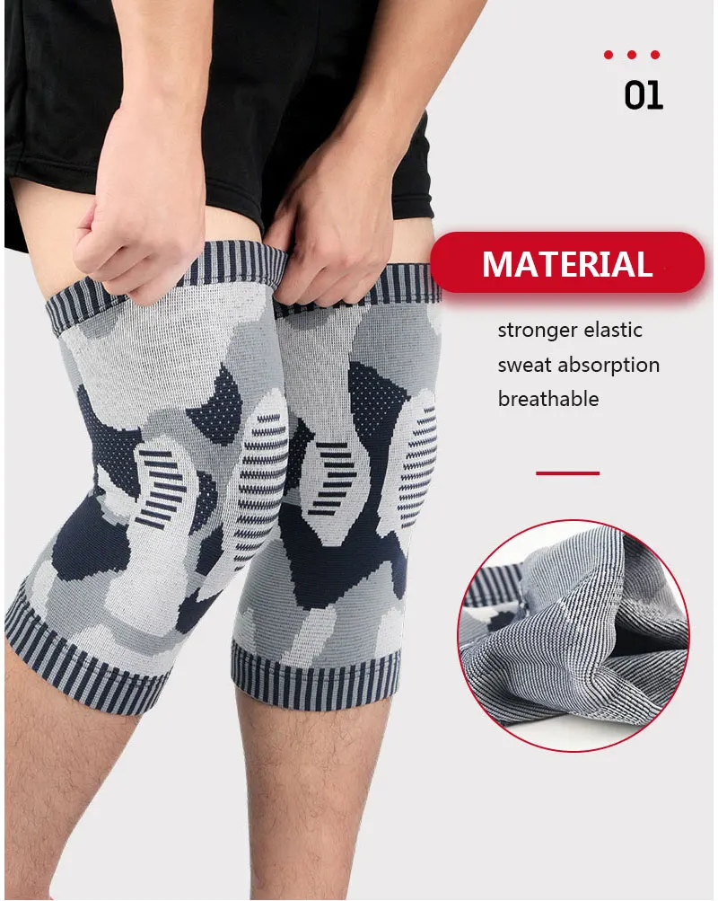 Fitness Running Cycling Knee Support Braces Elastic Nylon Sport Compression Knee Pad Sleeve for Basketball Volleyball