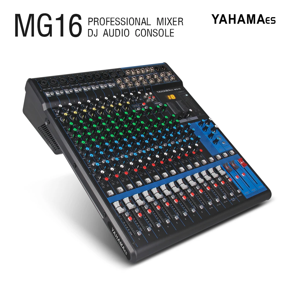 Профессиональный yaama es Audio 16 канальный с 24 битными звуковыми эффектами студийный микшер аудио-DJ звуковой контроллер Interf