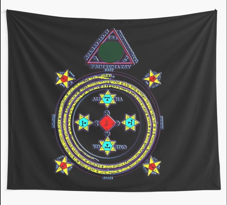 

Соломон круг Goetia гобелен настенный пляжное полотенце пледы одеяло для пикника йога коврик гобелены украшение дома