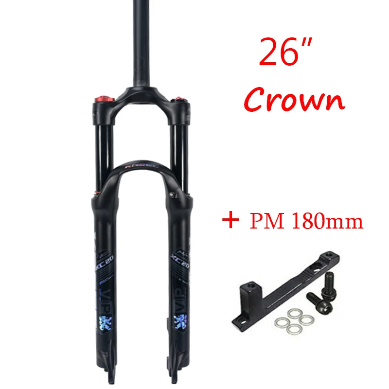 26 Black-adapter KESEC MTB подвеска вилка 120 мм алюминий 9 мм дисковая Велосипедная вилка 1-1/" вилки для горных велосипедов адаптер PM 180 мм 26 27,5 29" - Цвет: 26 Black-adapter