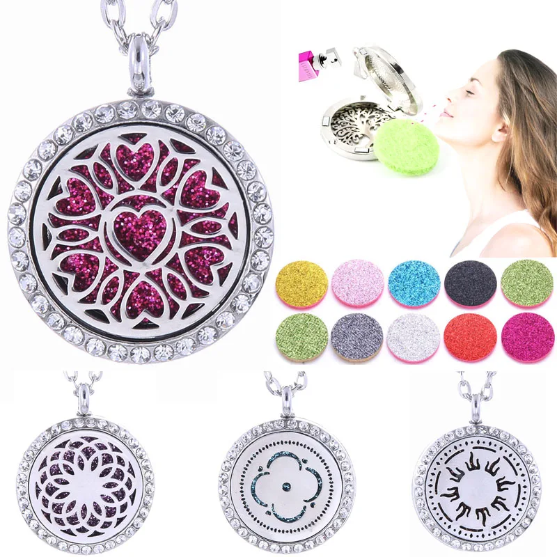 

Tree Of Life Aromatherapy Essential Oil Diffuser Perfume Locket Pendant shape Aroma Necklace Magnetic Aroma jewelry