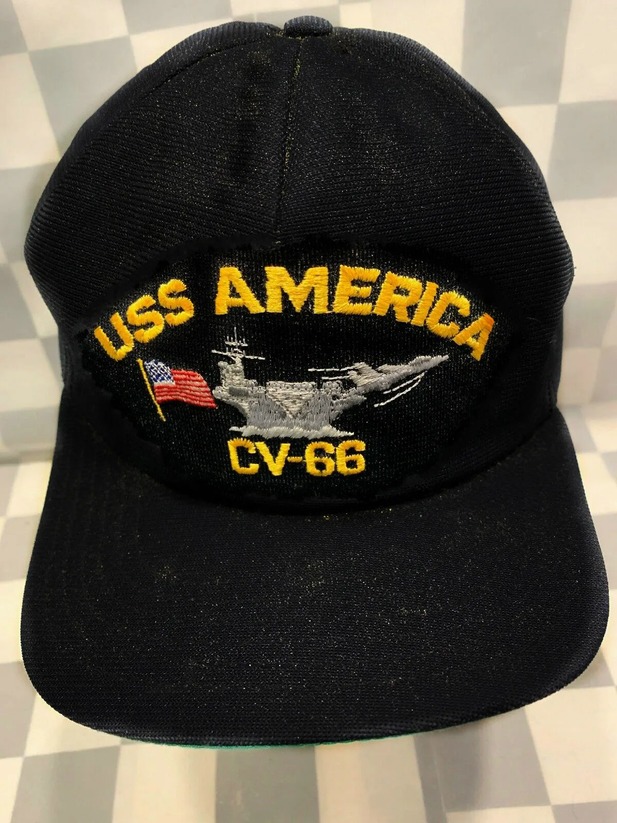 Печатный USS Америка CV-66 военный воздушное судно Перевозчик винтажный Snapback шапка для взрослых шляпа