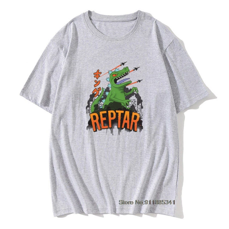 

King of the Dinosaurs REPTAR Game Print Tee Shirt Kaiju Monster 100% Cotton Fabric Mens Tshirts Funny T Shirt Funky Tops Tees
