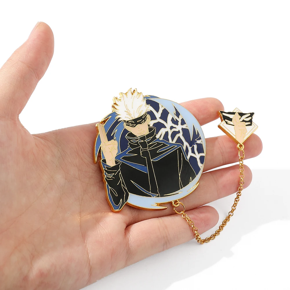 Эмалированные Броши juютсу Kaisen в форме булавки для одежды рюкзака воротника