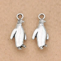 10pcs tibetan silver plated penguin charms pendants jewelry making bracelet accessories diy jewelry findings 23x10mm