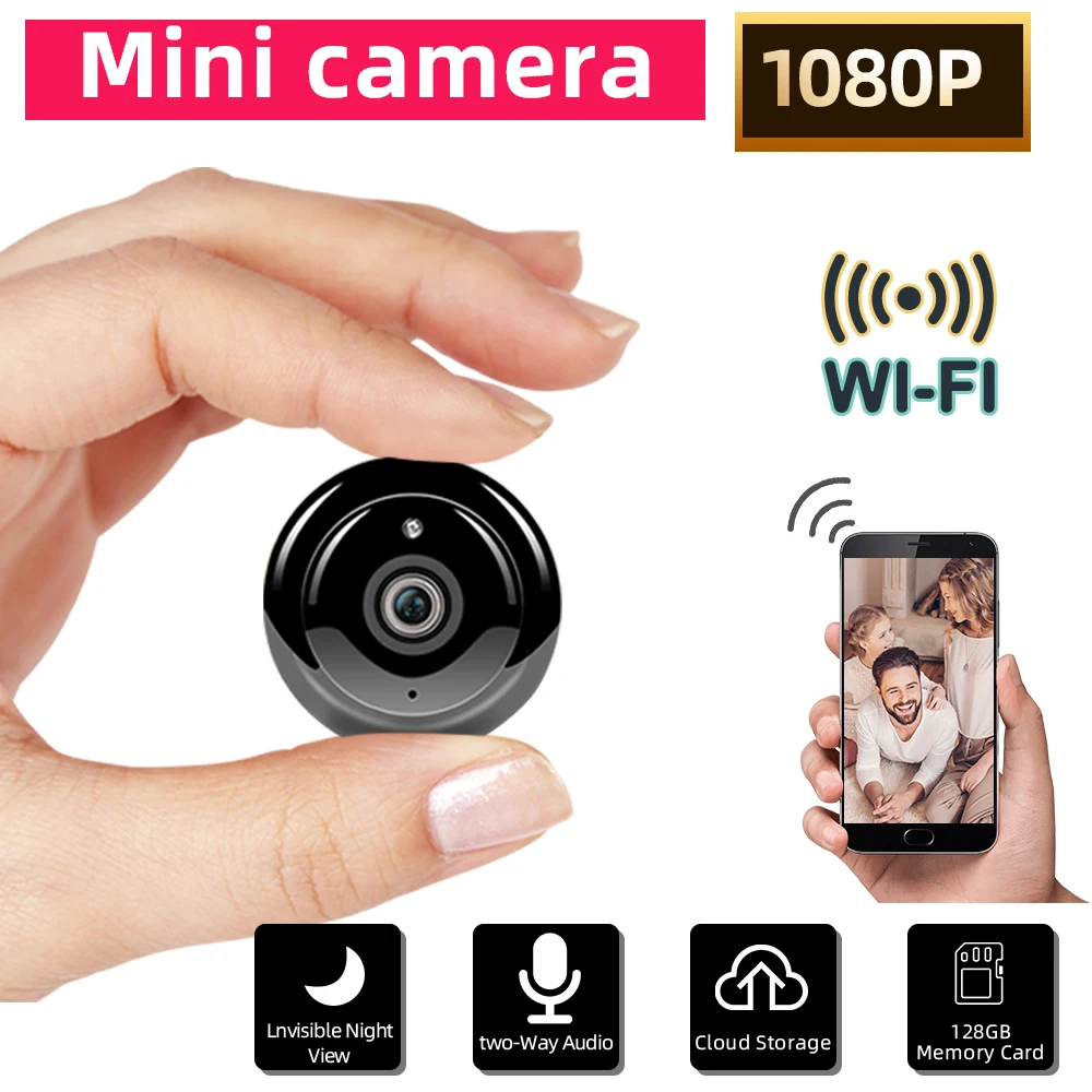 SDETER Мини Wi Fi камера 1080P беспроводная домашняя безопасность IP видеонаблюдения ИК