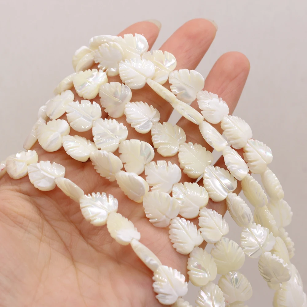 

yachu Product Natural Shell White Leaf-shaped Beaded for Making DIY Necklace Bracelet Women's Jewelry Comfortable To Wear