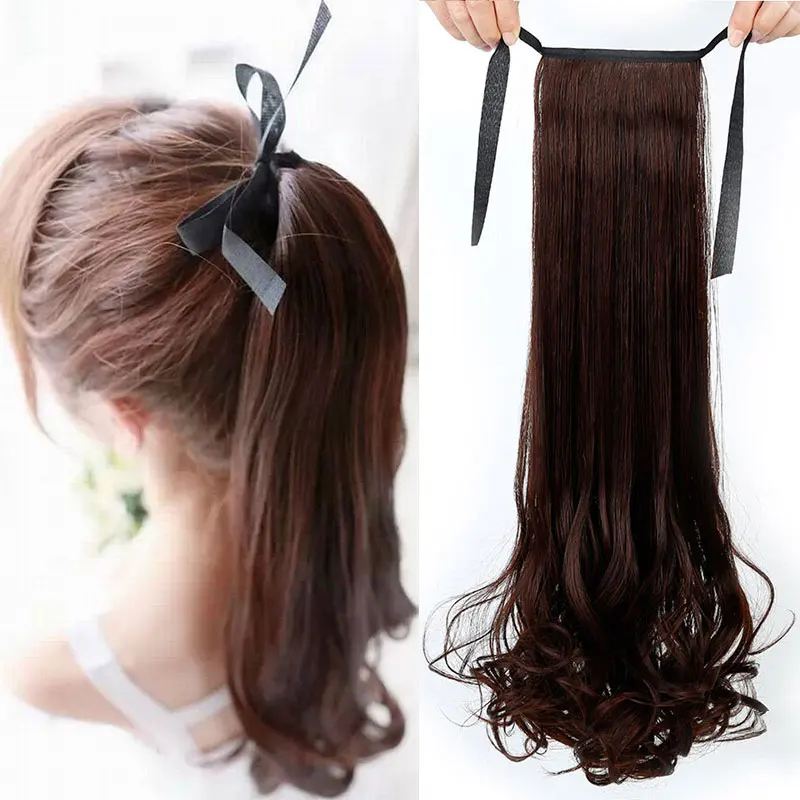 

Кудрявые натуральные волосы для наращивания конский хвост термостойкие синтетические волосы для наращивания кулиска конский хвост