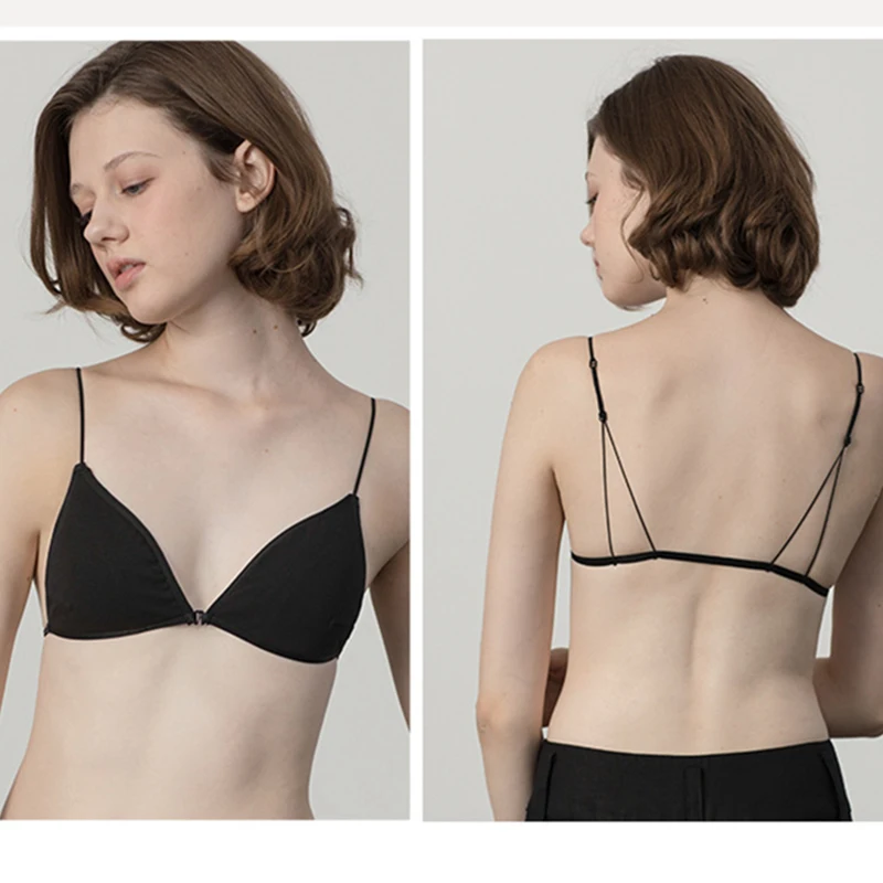 

Elovegirl Underwear Women Front Closure Underwear Comfortable Adjustable Bra Thin Section Push Up Bra Sexy Wire Free Underwire