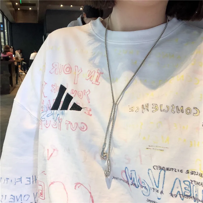 

Ожерелье для наушников в стиле хип-хоп, цепочка из нержавеющей стали с квадратным жемчугом, свитер для девочек, универсальная цепь 70 см, ювел...