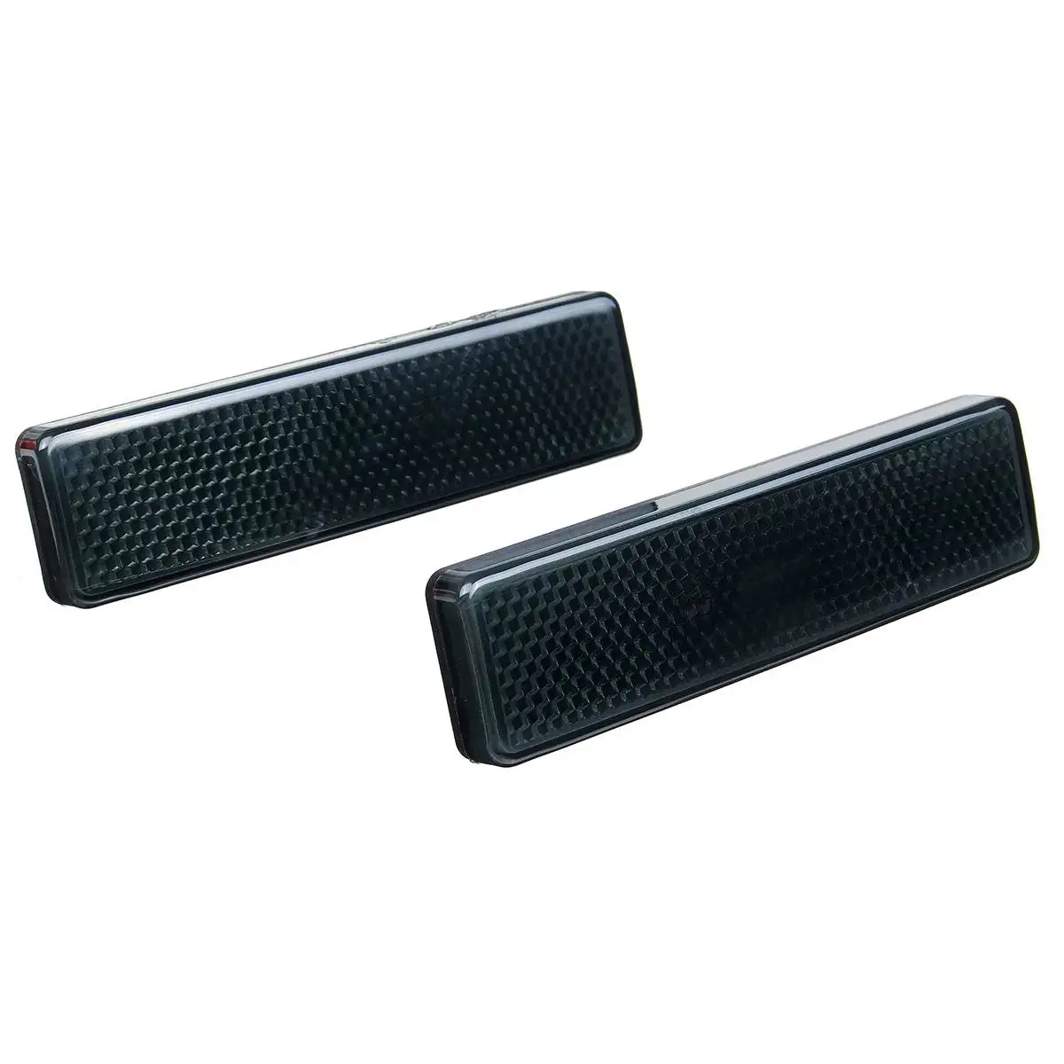 Черный 2pcs Car Rear Bumper Reflector Black/Red Lens For Vauxhall/Opel Vivaro Movano For Nissan Primastar - Цвет: Черный