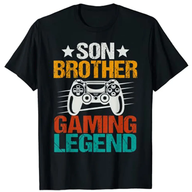 

Son Brother Gaming Legend Funny Game Gifts for Teenage Boys 8-12 Year Old Christmas Gamer T-Shirt