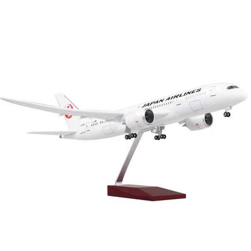 47 см 1/130 масштаб самолет японская авиакомпания Boeing B787 Dreamliner модель самолета с светильник на колесах пластиковая Смола самолет для сбора