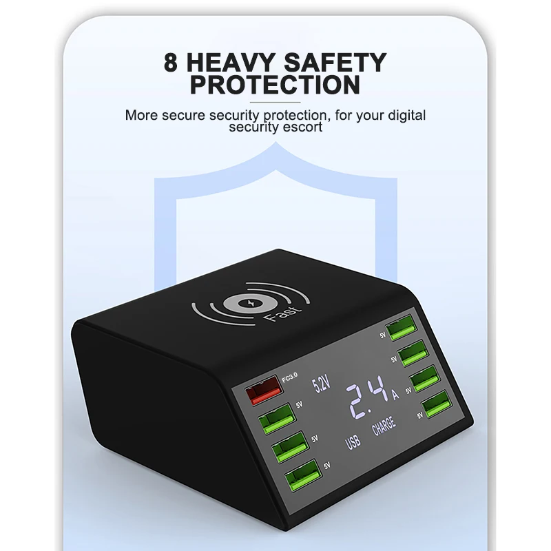 Беспроводное зарядное устройство Qi безопасная быстрая зарядка 3 0 универсальная