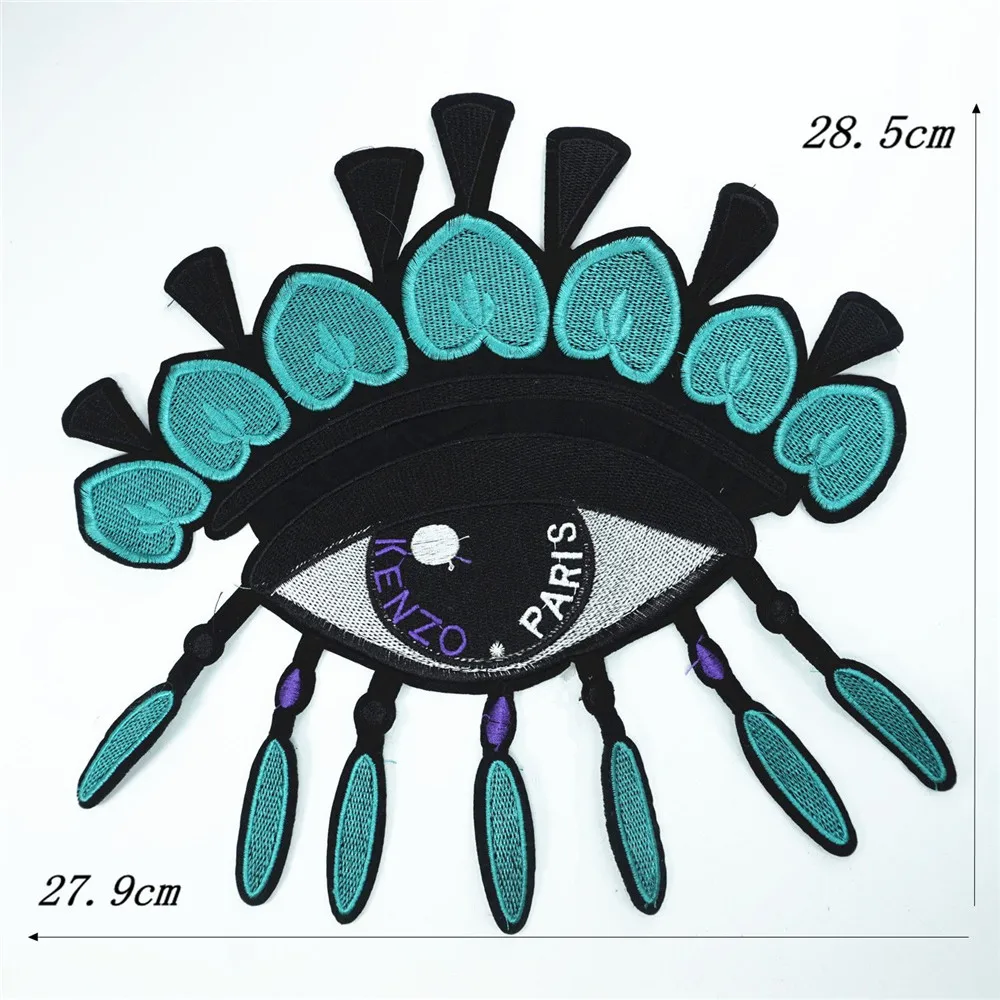 Нашивки для шитья одежды модные вышитые значки с глазами футболка пуховая куртка