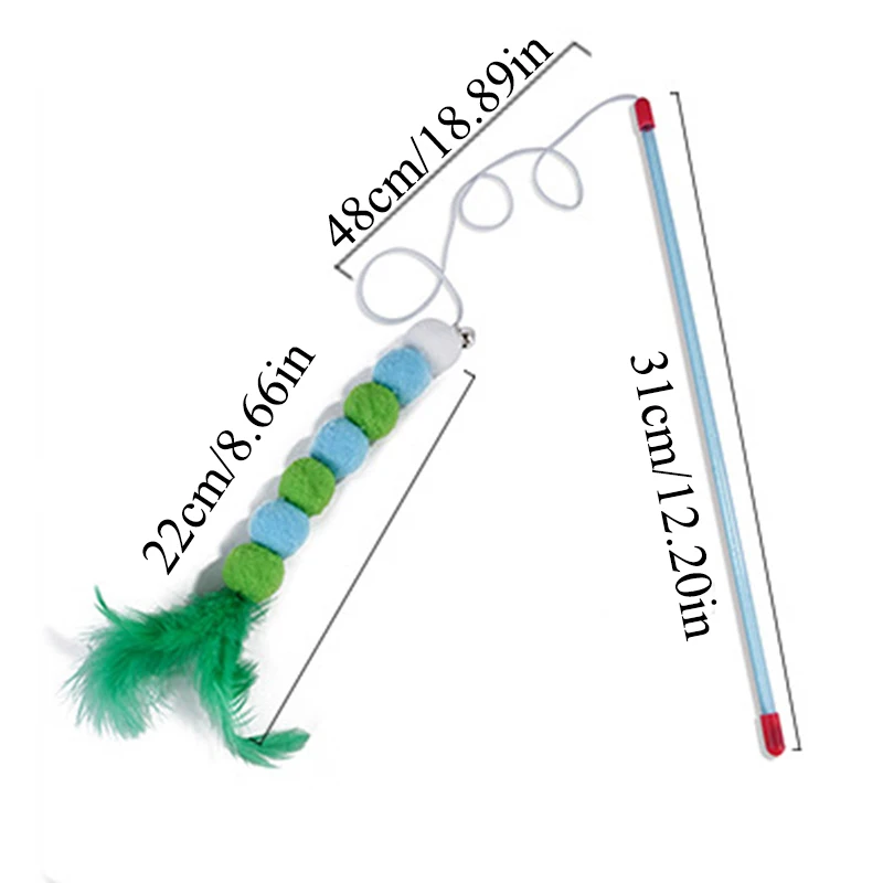 Интерактивная игрушка для кошек мягкие перья и колокольчик Аксессуары с бисером