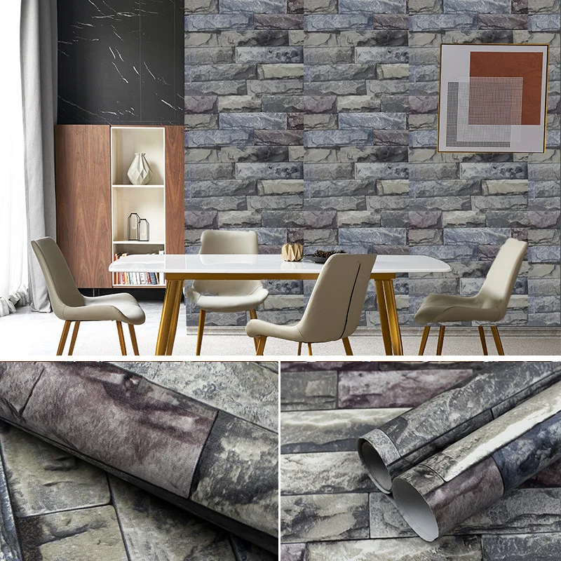 

Самоклеящиеся обои из ПВХ в стиле ретро с имитацией кирпича, водонепроницаемые наклейки на стену, для стола, гардероба, буфета, столешницы