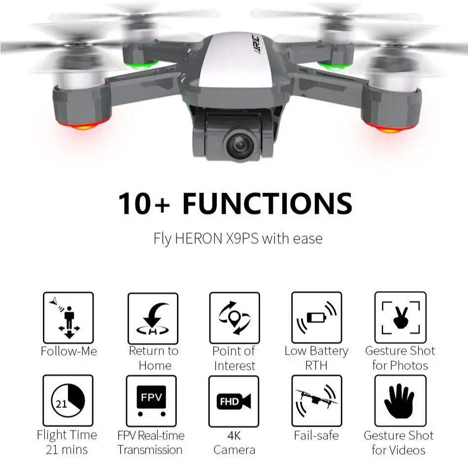 Оригинальный JJRC X9 5G 4K WiFi FPV Радиоуправляемый Дрон GPS бесщеточный карданный поток
