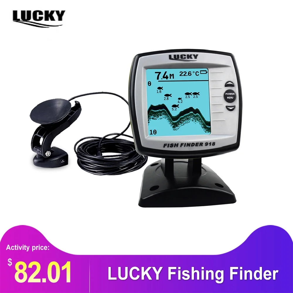 LUCKY 125 кГц Sonar Частотный рыболокатор 300 м/футов глубина рыболокатор эхо эхолоты лодка рыболокатор рыболокаторы FF918-WLS