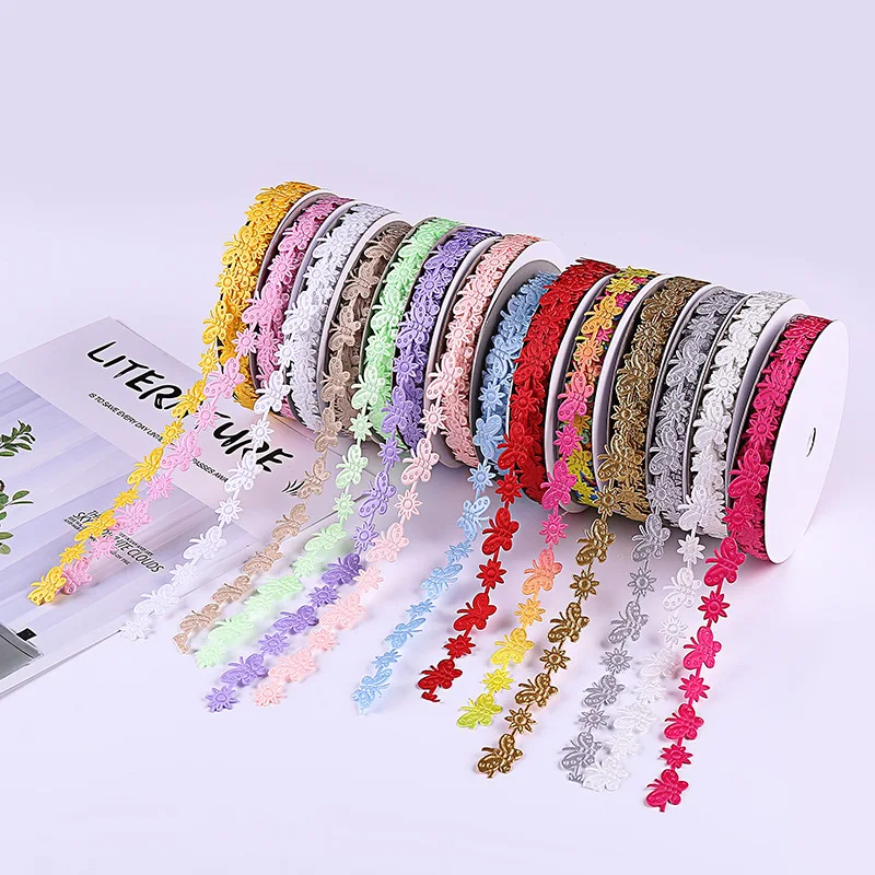 

5/10/20yard 15mm Lace Trim Butterfly Embroidered Fabric Butterfly Handmade Lace Ribbon DIY Clothes Sewing Trimmings Accessories