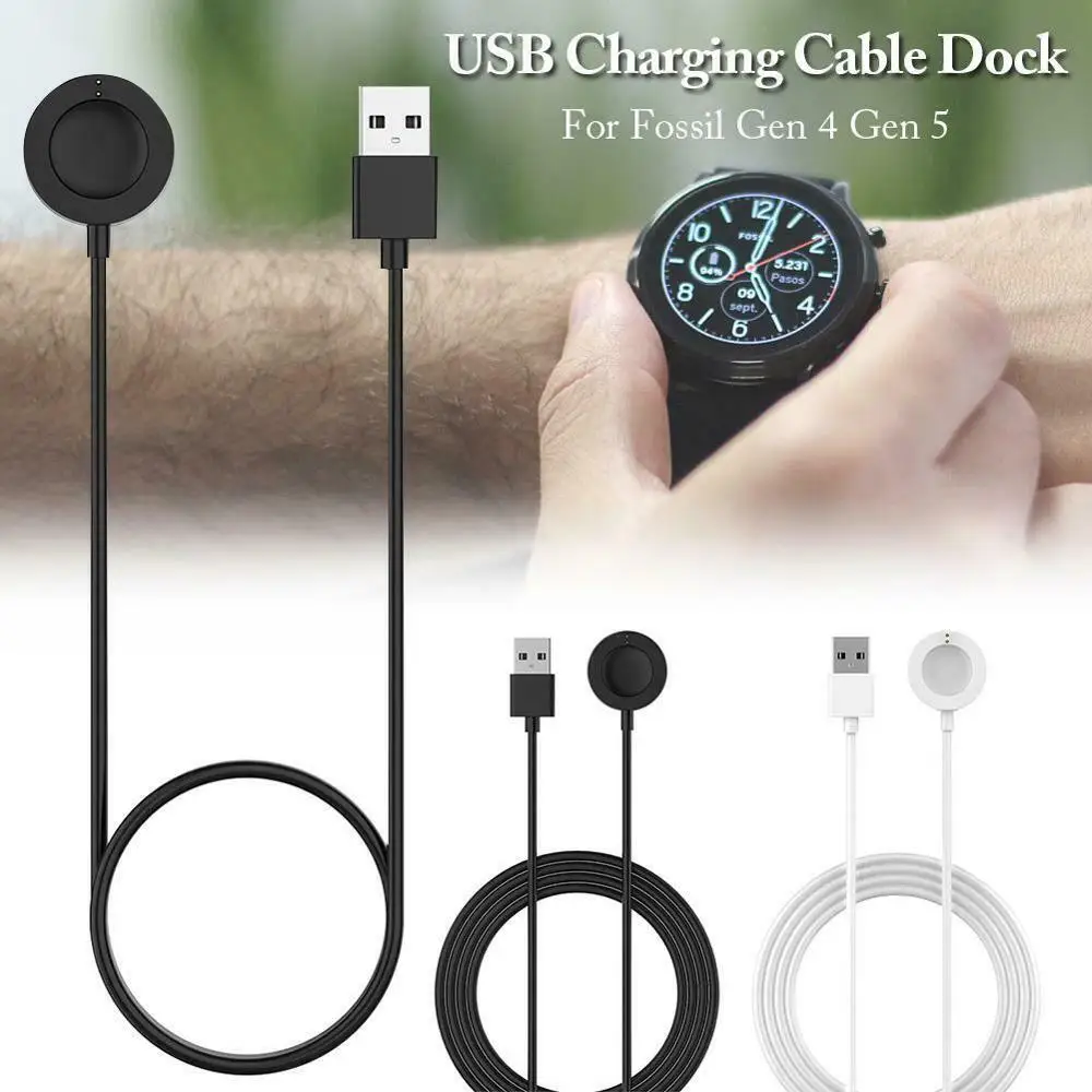 

Smart Watch Cable Wireless Charging White Black Dock USB Charging for Fo ssil Gen 4 Gen 5
