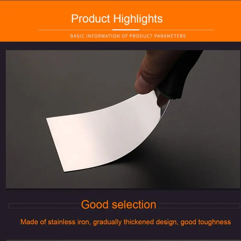 

6 Pcs Putty Knives Set Scrapers and Filling Knives Cement Shovel Blade with Anti-slip Plastic Handle DIY Tool